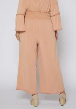 Nurode Plus Size Smocked Waist Wide Leg Palazzo Pants -FemiLook Sales Store 2003577 304 4