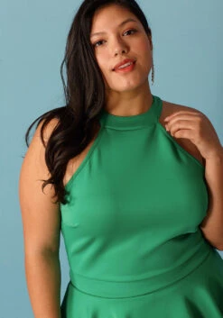 Plus Size Halter Neck Party Dress -FemiLook Sales Store 2004814 103 4