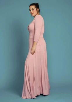 Plus Size Button Front Soft Maxi Dress -FemiLook Sales Store 2005374 126 2