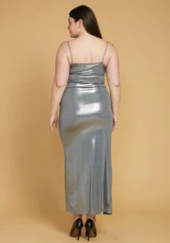 Plus Size Dazzling Wrap Maxi Evening Dress -FemiLook Sales Store 2005499 147 3