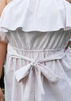 Pleione Plus Size Ruffle Empire Tie Waist Sun Dress -FemiLook Sales Store 2006715 119 4