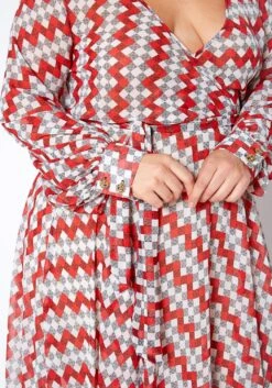 Asoph Plus Size Multi Print Wrap Maxi Dress -FemiLook Sales Store 2009051 002 4