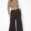 Asoph Plus Size High Rise Trouser Pants -FemiLook Sales Store 2012384 001 0