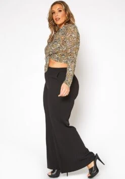 Asoph Plus Size High Rise Trouser Pants -FemiLook Sales Store 2012384 001 2