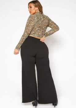 Asoph Plus Size High Rise Trouser Pants -FemiLook Sales Store 2012384 001 3