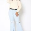 Vibrant Plus Size Womens Bold Flare Hem Denim Jean -FemiLook Sales Store 2013651 940 1