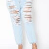 Vibrant Plus Size Light Wash Destroyed Boyfriend Jeans -FemiLook Sales Store 2013677 938 1