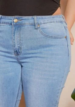 Asoph Plus Size Blue Light Denim Mid Rise Jeans -FemiLook Sales Store 2014102 290 4