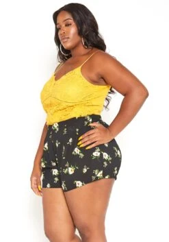 Asoph Plus Size Floral Print Casual Shorts -FemiLook Sales Store 2015004 001 2
