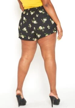 Asoph Plus Size Floral Print Casual Shorts -FemiLook Sales Store 2015004 001 3