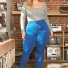 Vibrant Plus Size Royal Blue High Rise Skinny Jeans -FemiLook Sales Store 2016041 188 0