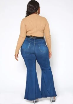 Vibrant Plus Size Bum Loving Bell Bottom Denim Jean -FemiLook Sales Store 2016800 938 4