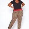 Asoph Plus Size Haute Leopard Jogger Pants