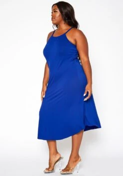 Asoph Plus Size Basic Cami Midi Dress -FemiLook Sales Store 2018277 218 2