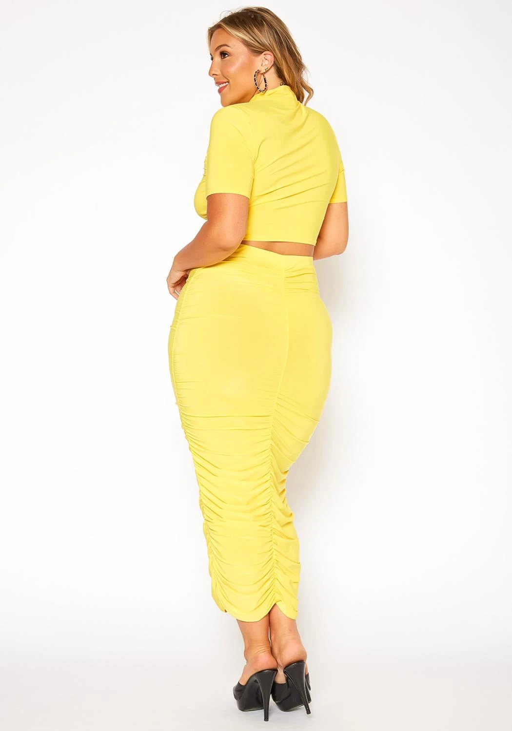 Asoph Plus Size Ruched Design Two Piece Set 6 Asoph Plus Size Ruched Design Two Piece Set - Image 4