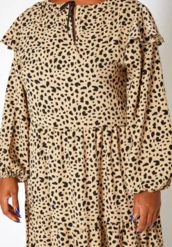 Asoph Plus Size Spotted Print Flare Maxi Dress -FemiLook Sales Store 2018433 190 4