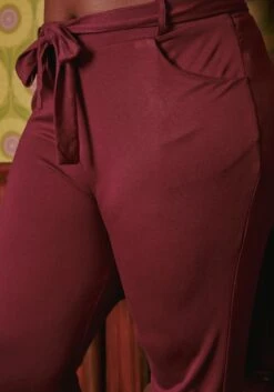 Plus Size High Waist Belted Pants -FemiLook Sales Store 2019067 283 4