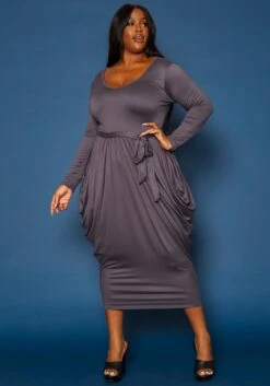 [Special Price] Plus Size Tie Dye Harem Midi Dress