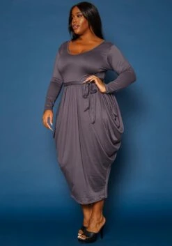 [Special Price] Plus Size Tie Dye Harem Midi Dress -FemiLook Sales Store 2019119 002 2