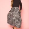 Plus Size Leopard Print Flare Maxi Skirt -FemiLook Sales Store 2019260 107 0