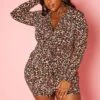 Plus Size Leopard Print Button Front Mini Dress -FemiLook Sales Store 2019391 001 3