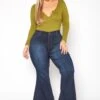 Vibrant Plus Size Butt Lift Bell Bottom Denim Jean -FemiLook Sales Store 2019535 939 5
