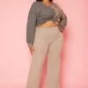 Plus Size High Waist Knit Lounge Pants -FemiLook Sales Store 2019586 118 2