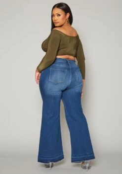 Vibrant Plus Size Deep Blue Denim Mom Jeans -FemiLook Sales Store 2019587 938 3