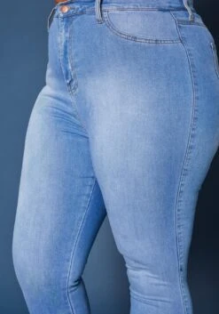 Vibrant Plus Size High Waist Light Wash Skinny Denim Jean -FemiLook Sales Store 2019595 940 4