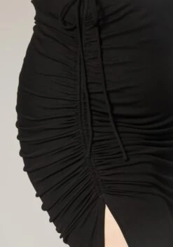 Plus Size Drawstring Hem High Waist Maxi Skirt -FemiLook Sales Store 2019864 001 4