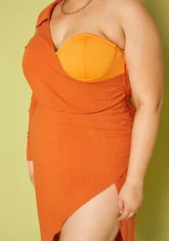 Plus Size One Sleeve Asymmetric Dress -FemiLook Sales Store 2019866 001 4