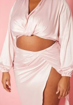 Plus Size Romantic Satin Two Piece Set -FemiLook Sales Store 2019876 001 4