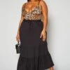 Plus Size Tiered Flare Maxi Skirt -FemiLook Sales Store 2019949 001 1