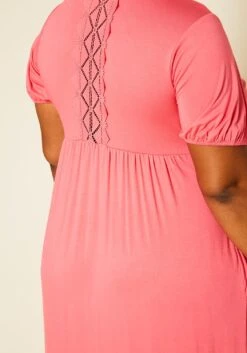 Plus Size Short Sleeve Flare Maxi Dress -FemiLook Sales Store 2019976 002 5