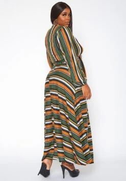 Plus Size Multi Striped Two Piece Set -FemiLook Sales Store 2020016 002 4