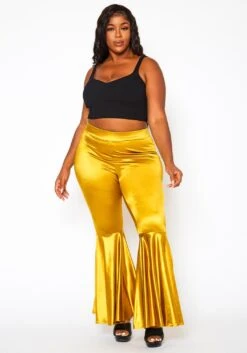 Plus Size High Waist Bell Flare Pants -FemiLook Sales Store 2020019 003 1