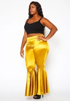 Plus Size High Waist Bell Flare Pants -FemiLook Sales Store 2020019 003 4
