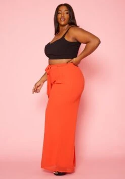 Plus Size High Waist Palazzo Pants -FemiLook Sales Store 2020185 003 2