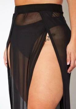 Plus Size High Waist Double Slit Hem Cover Up Skirt -FemiLook Sales Store 2020190 001 4