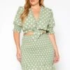 Plus Size Polka Dot Print Crop Top & Mini Skirt Set -FemiLook Sales Store 2020210 001 1