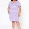 Plus Size Striped Mini Dress -FemiLook Sales Store 2020321 007 0