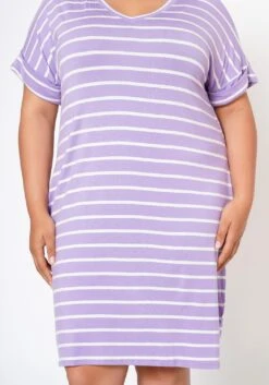 Plus Size Striped Mini Dress -FemiLook Sales Store 2020321 007 4