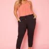 Plus Size Elastic Waist Pants -FemiLook Sales Store 2020334 001 1