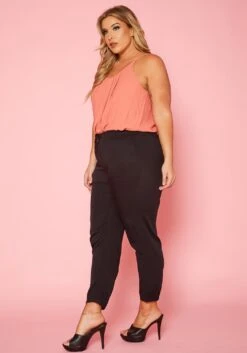 Plus Size Elastic Waist Pants -FemiLook Sales Store 2020334 001 4