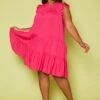 Plus Size Tiered Ruffle Dress -FemiLook Sales Store 2020474 002 1