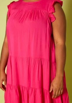 Plus Size Tiered Ruffle Dress -FemiLook Sales Store 2020474 002 5