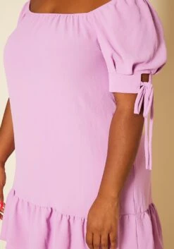 Plus Size Off Shoulder Ruffle Mini Dress -FemiLook Sales Store 2020490 001 5