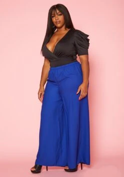 Plus Size Wide Leg Pants -FemiLook Sales Store 2020557 001 3