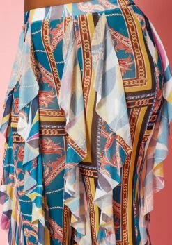 Plus Size Mesh Ruffle Wide Leg Pants -FemiLook Sales Store 2020581 001 5