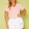 Plus Size Distressed Denim Shorts -FemiLook Sales Store 2020606 002 2